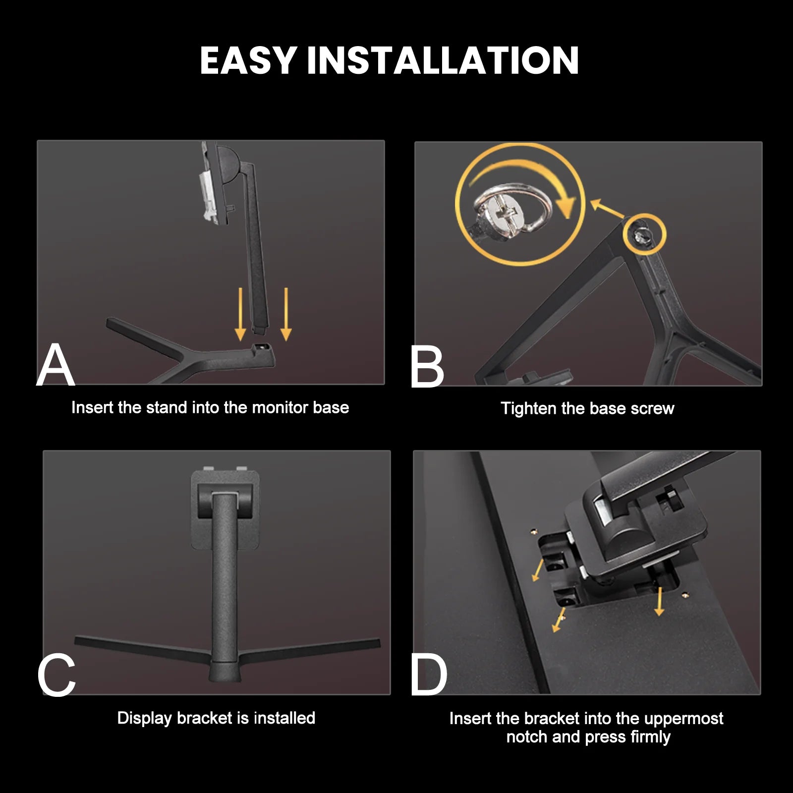 24" Gaming Monitor, IPS Panel, 200Hz/Fhd 1080P Frameless Computer Monitor,Built-In Speakers, 120% Srgb, Freesync, Black