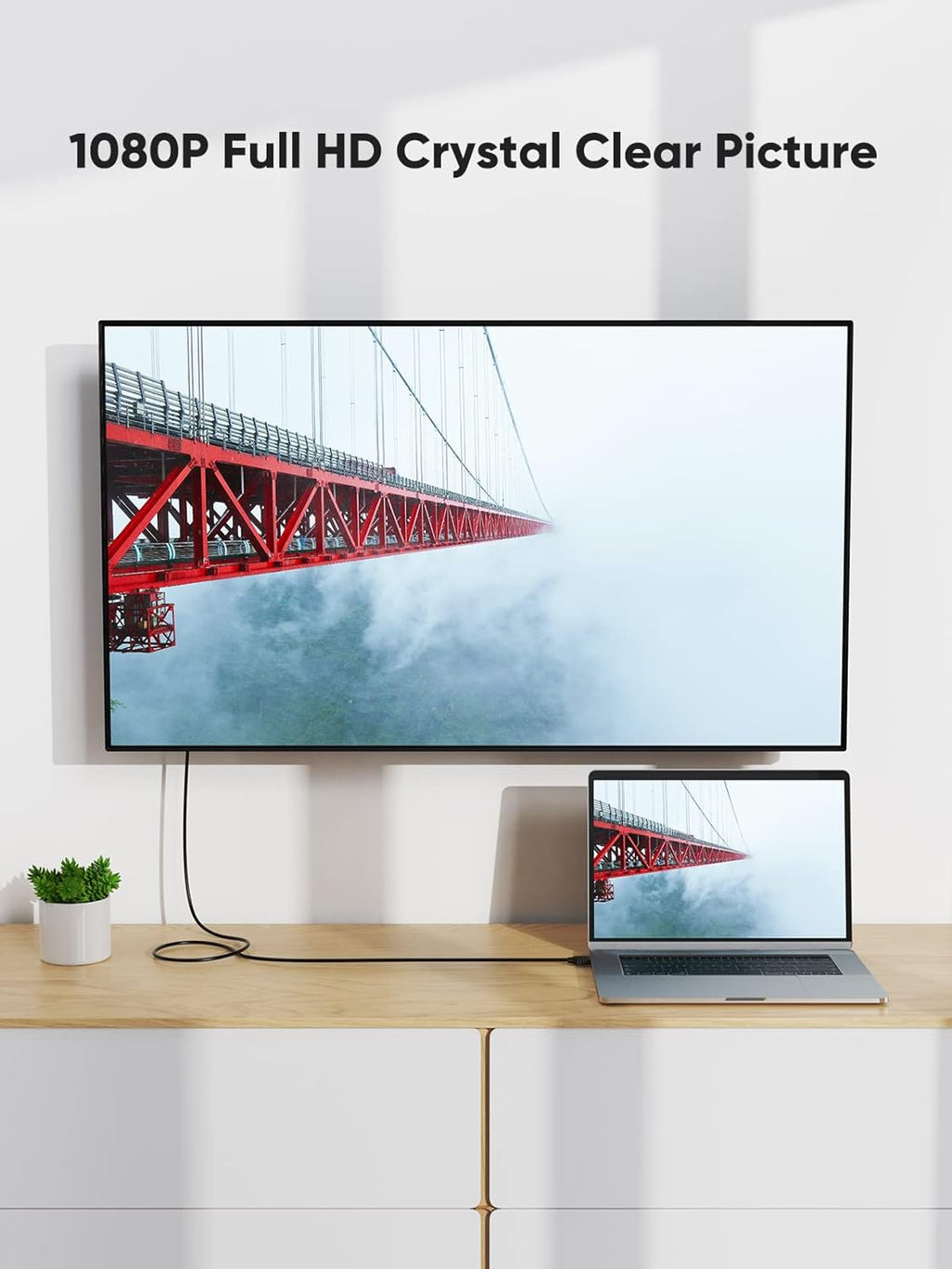 DVI Male to HDMI Male High-Speed Cable – Reliable 1080p Digital Video Connection for Desktop, Laptop, TV, and Monitor