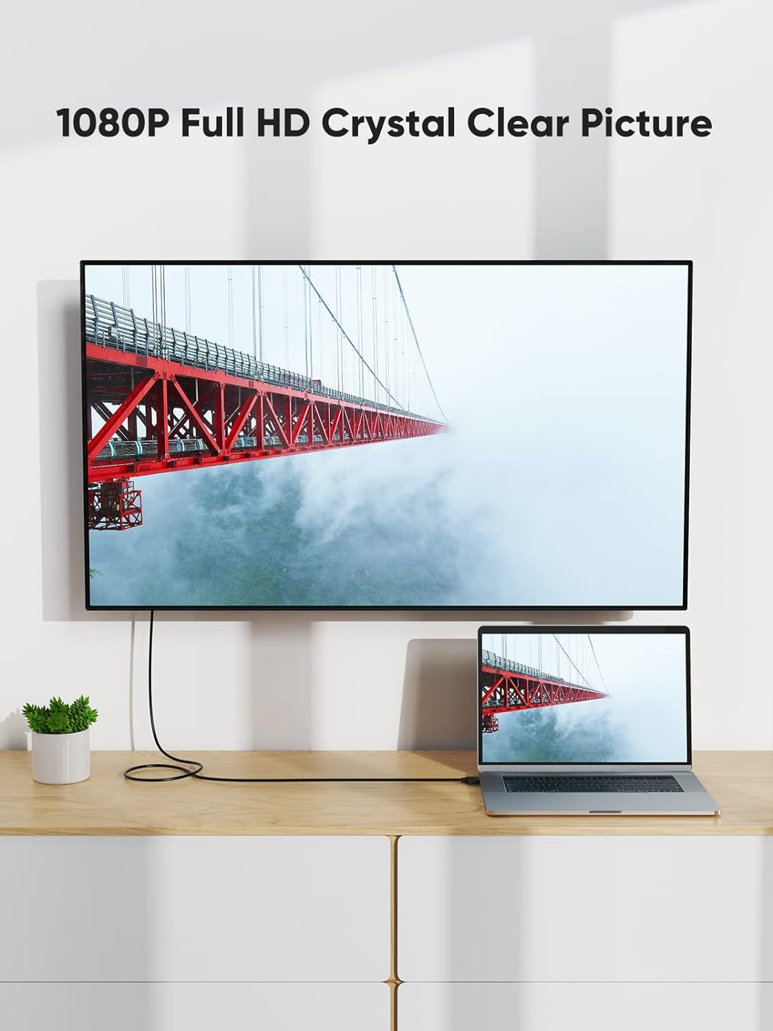 DVI Male to HDMI Male High-Speed Cable – Reliable 1080p Digital Video Connection for Desktop, Laptop, TV, and Monitor